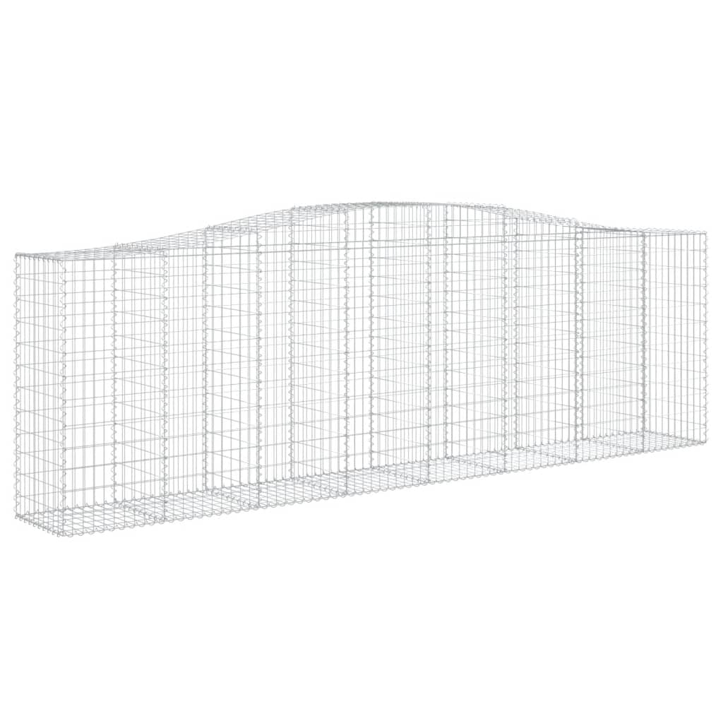 Gabionkurver buede 15 stk 400x50x120/140 cm galvanisert jern