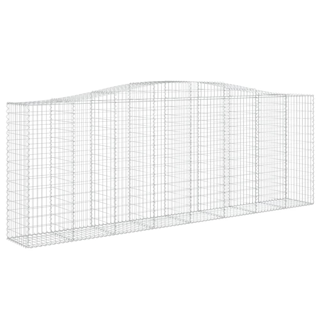 Gabionkurver buede 6 stk 400x50x140/160 cm galvanisert jern