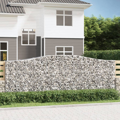 Gabionkurver buede 10 stk 400x50x140/160 cm galvanisert jern