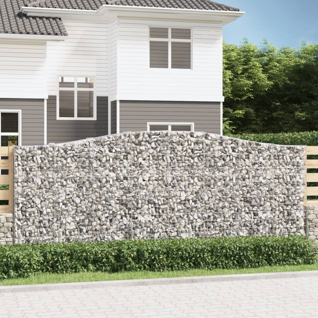 Gabionkurver buede 3 stk 400x50x160/180 cm galvanisert jern