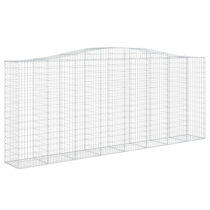 Gabionkurver buede 10 stk 400x50x160/180 cm galvanisert jern