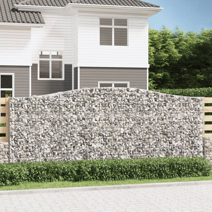Gabionkurver buede 10 stk 400x50x160/180 cm galvanisert jern