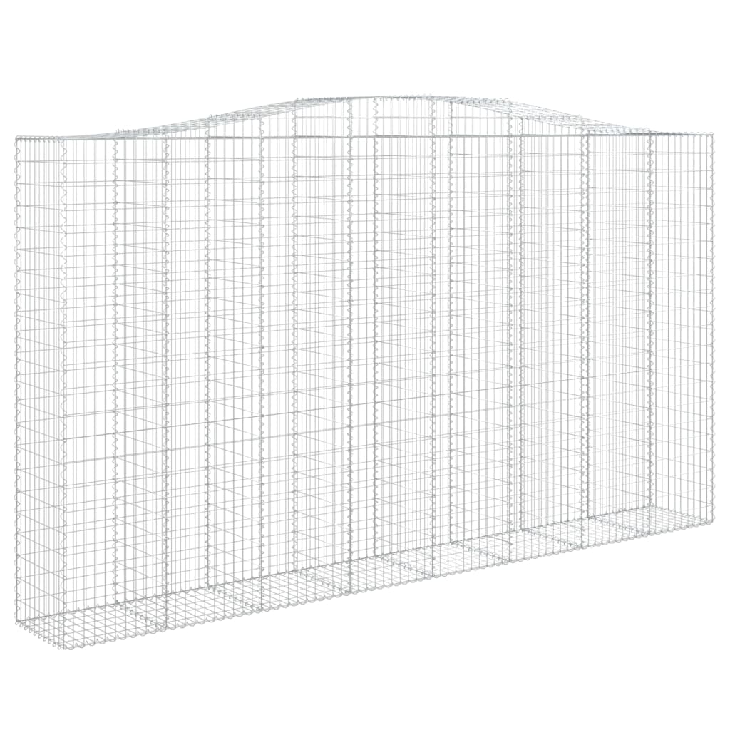 Gabionkurver buede 4 stk 400x50x220/240 cm galvanisert jern