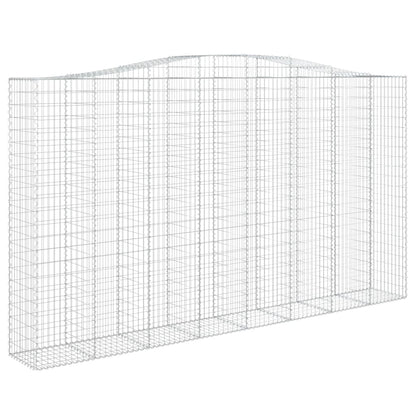 Gabionkurver buede 4 stk 400x50x220/240 cm galvanisert jern