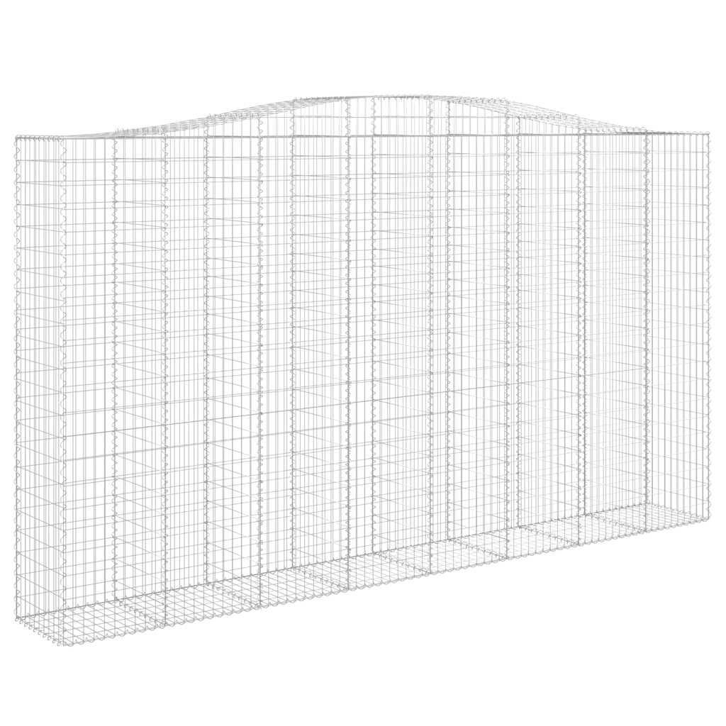 Gabionkurver buede 6 stk 400x50x220/240 cm galvanisert jern