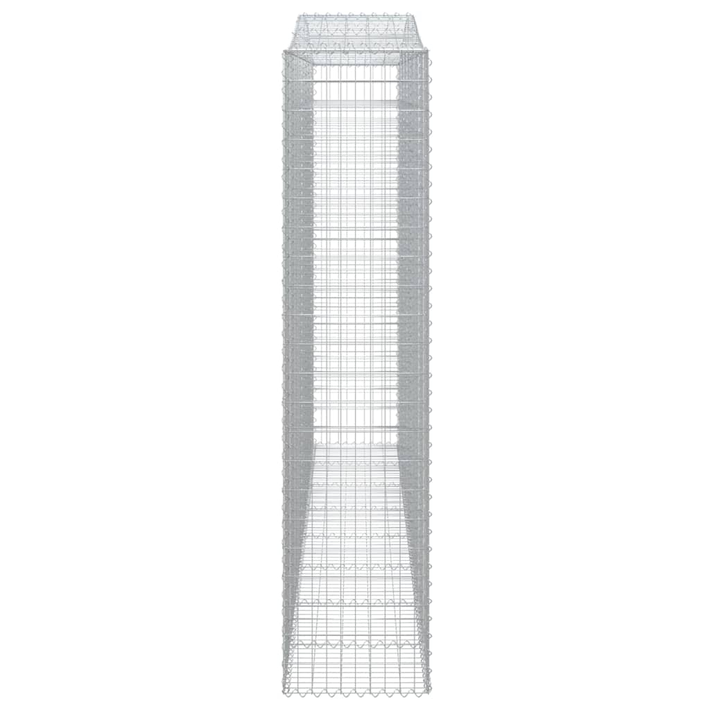 Gabionkurver buede 10 stk 400x50x220/240 cm galvanisert jern