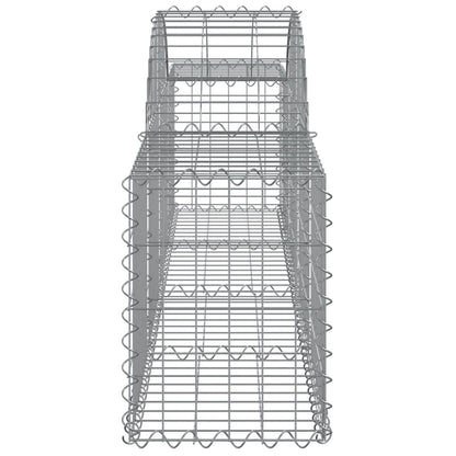 Gabionkurver buede 10 stk 200x30x40/60 cm galvanisert jern