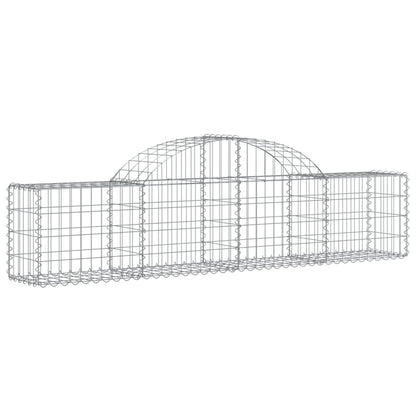 Gabionkurver buede 14 stk 200x30x40/60 cm galvanisert jern