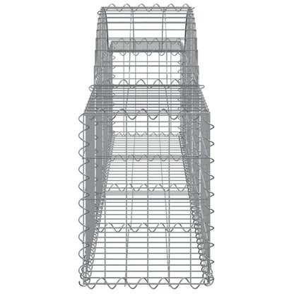 Gabionkurver buede 14 stk 200x30x40/60 cm galvanisert jern