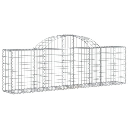 Gabionkurver buede 2 stk 200x30x60/80 cm galvanisert jern