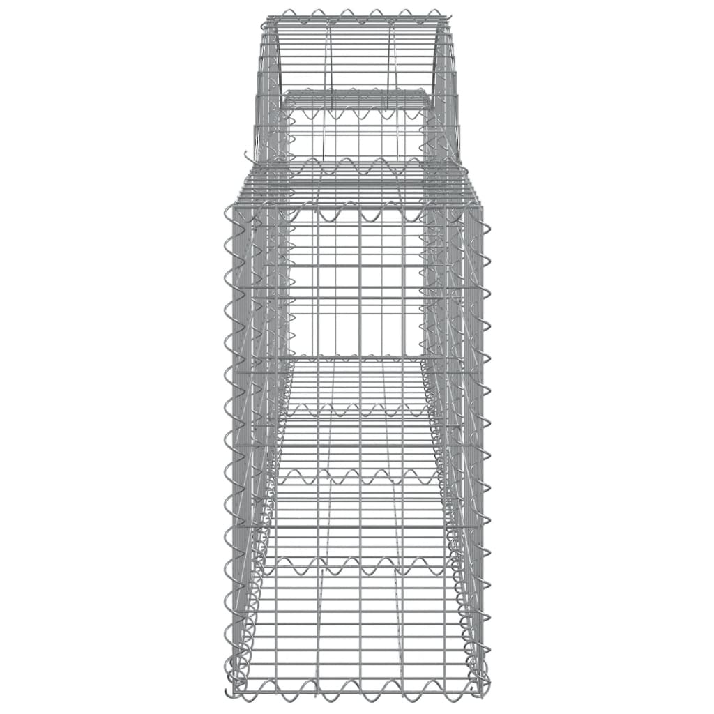 Gabionkurver buede 2 stk 200x30x60/80 cm galvanisert jern