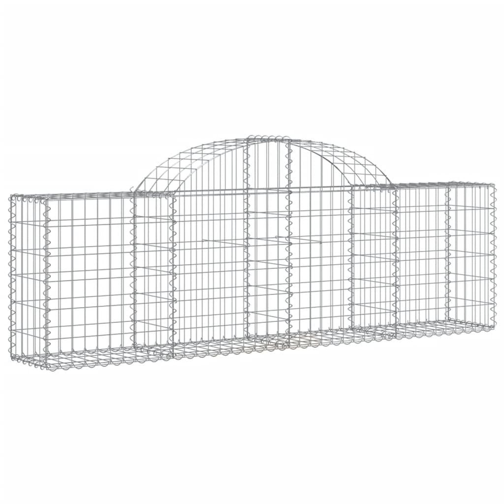 Gabionkurver buede 11 stk 200x30x60/80 cm galvanisert jern