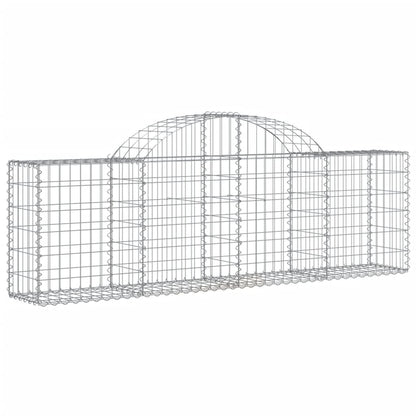 Gabionkurver buede 11 stk 200x30x60/80 cm galvanisert jern