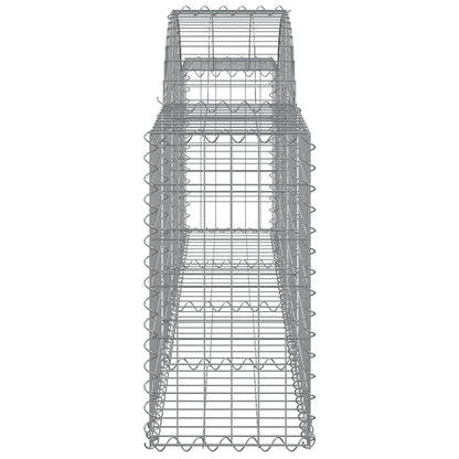 Gabionkurver buede 11 stk 200x30x60/80 cm galvanisert jern