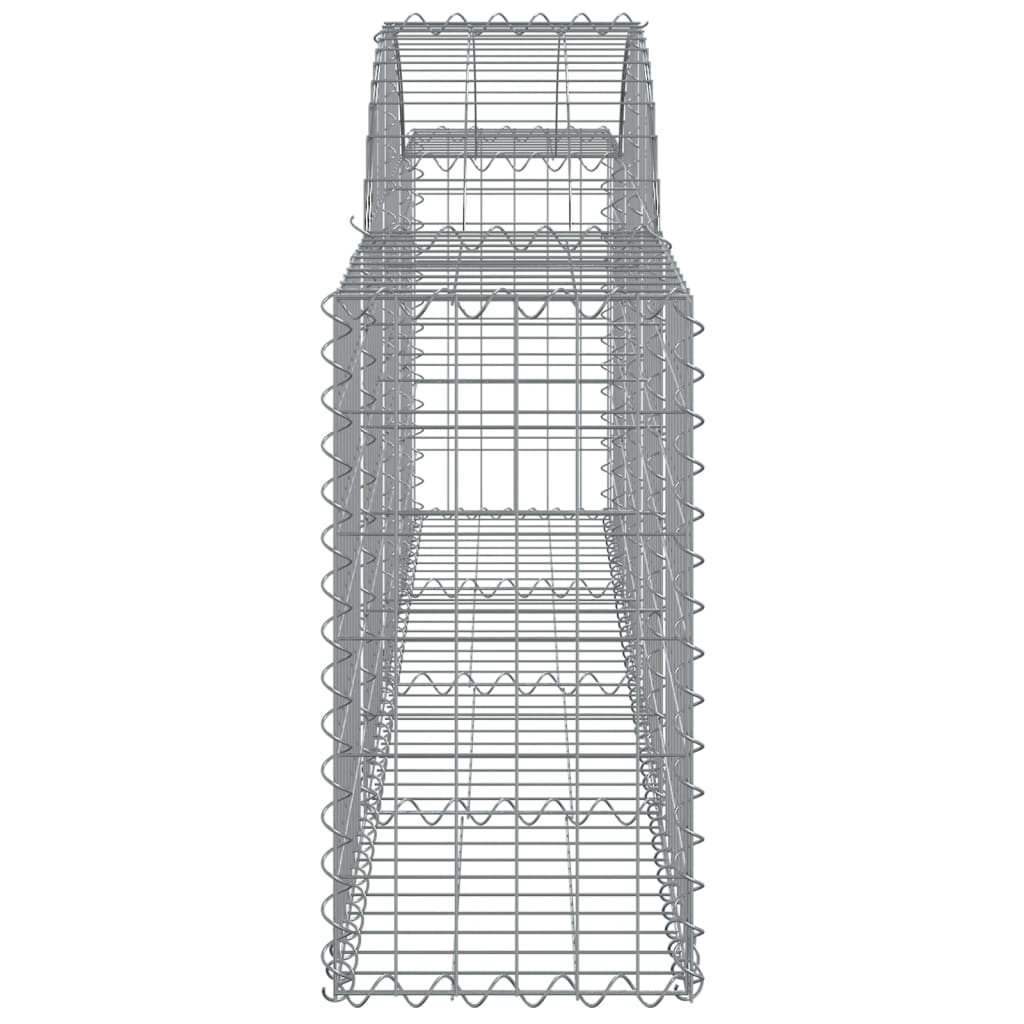 Gabionkurver buede 12 stk 200x30x60/80 cm galvanisert jern