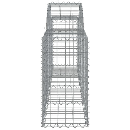 Gabionkurver buede 12 stk 200x30x60/80 cm galvanisert jern