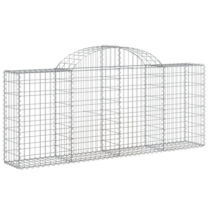 Gabionkurver buede 2 stk 200x30x80/100 cm galvanisert jern