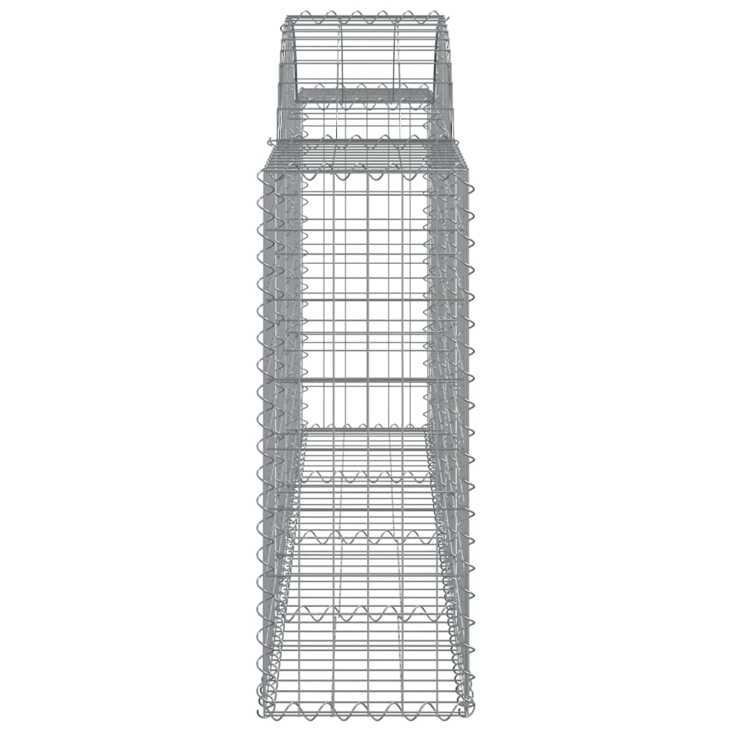 Gabionkurver buede 2 stk 200x30x80/100 cm galvanisert jern