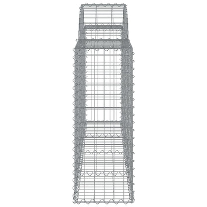 Gabionkurver buede 2 stk 200x30x80/100 cm galvanisert jern