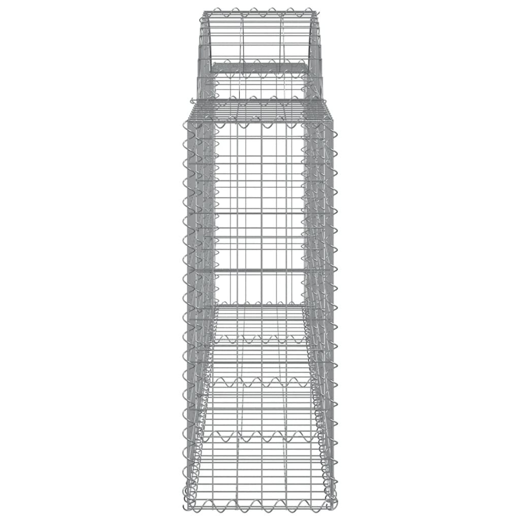 Gabionkurver buede 4 stk 200x30x80/100 cm galvanisert jern
