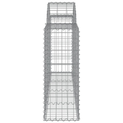 Gabionkurver buede 4 stk 200x30x80/100 cm galvanisert jern