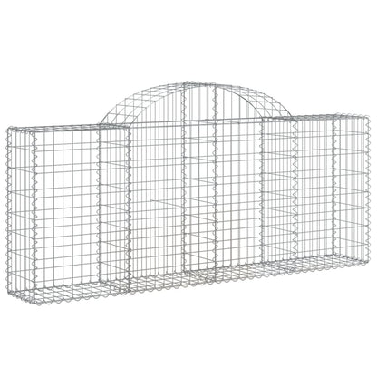 Gabionkurver buede 18 stk 200x30x80/100 cm galvanisert jern