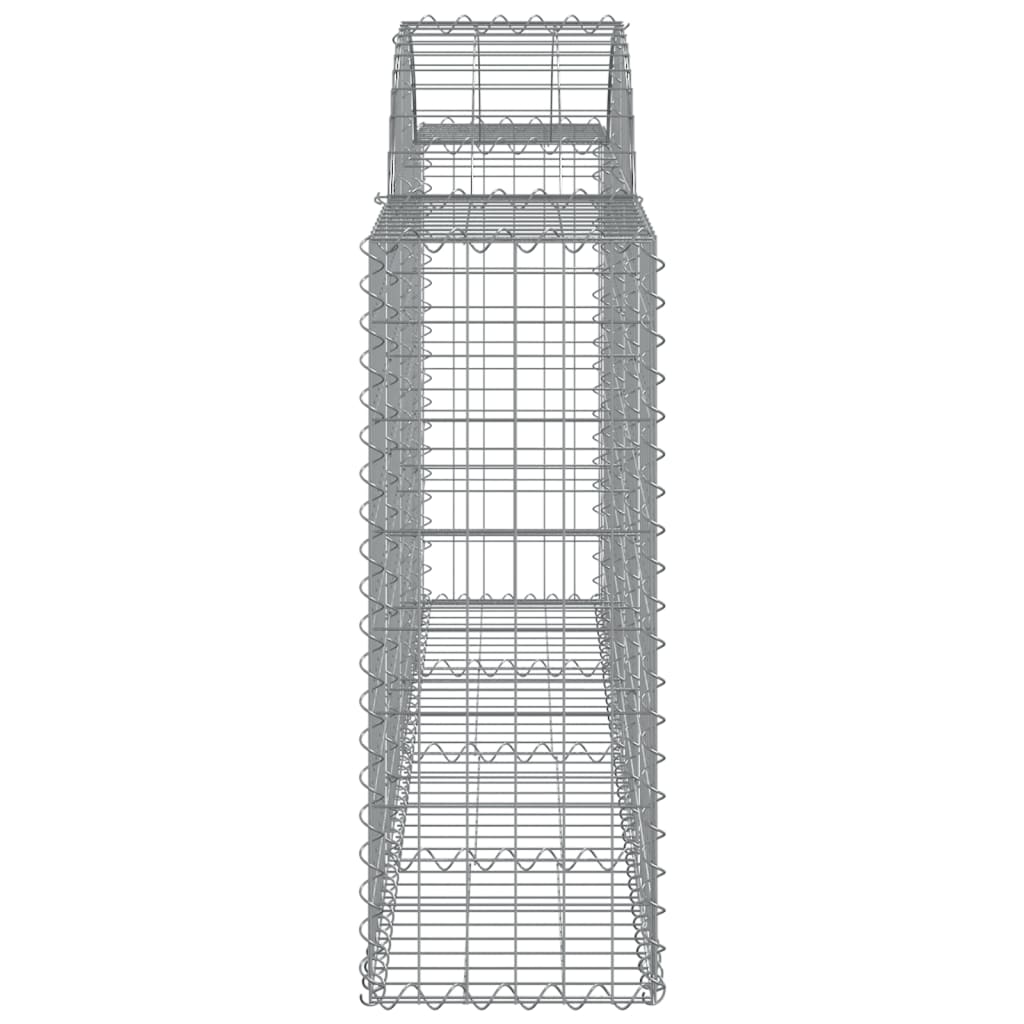 Gabionkurver buede 18 stk 200x30x80/100 cm galvanisert jern