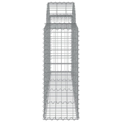 Gabionkurver buede 18 stk 200x30x80/100 cm galvanisert jern
