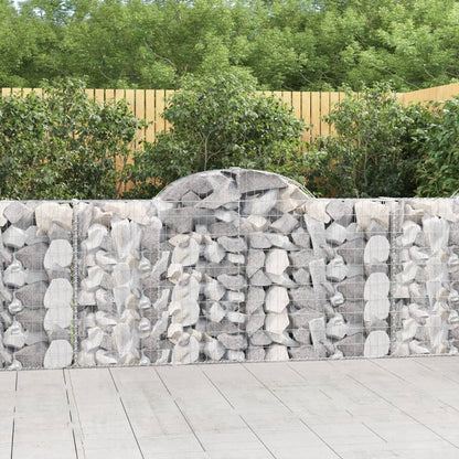 Gabionkurver buede 4 stk 200x30x100/120 cm galvanisert jern