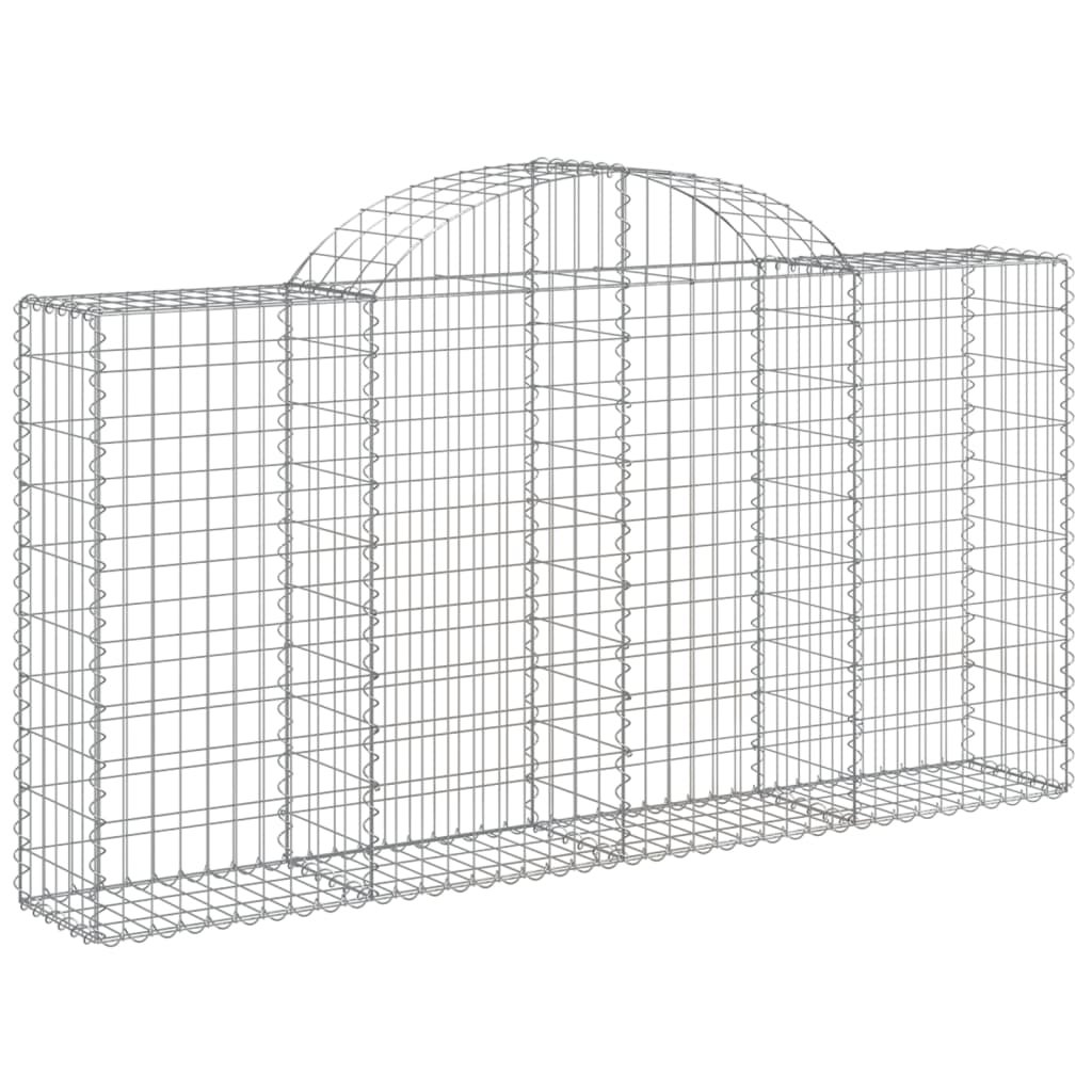 Gabionkurver buede 18 stk 200x30x100/120 cm galvanisert jern
