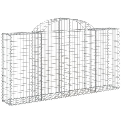Gabionkurver buede 18 stk 200x30x100/120 cm galvanisert jern