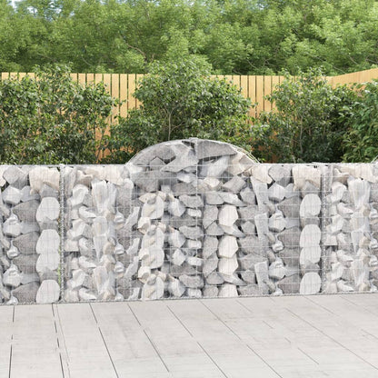 Gabionkurver buede 18 stk 200x30x100/120 cm galvanisert jern