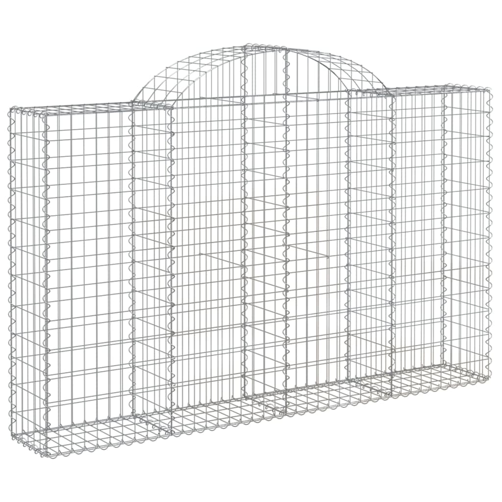 Gabionkurver buede 7 stk 200x30x120/140 cm galvanisert jern