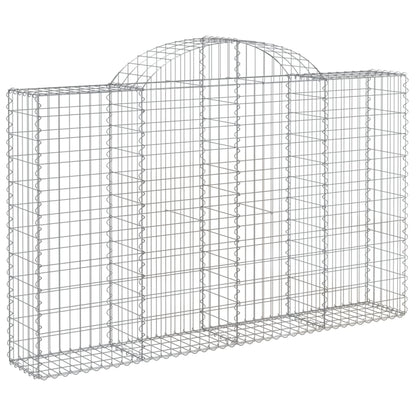 Gabionkurver buede 7 stk 200x30x120/140 cm galvanisert jern
