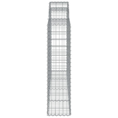 Gabionkurver buede 7 stk 200x30x120/140 cm galvanisert jern
