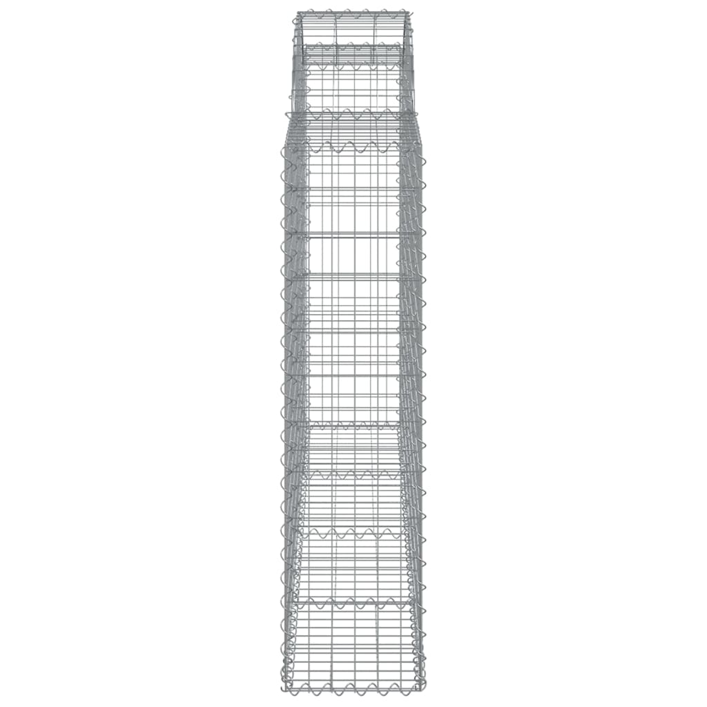 Gabionkurver buede 14 stk 200x30x120/140 cm galvanisert jern