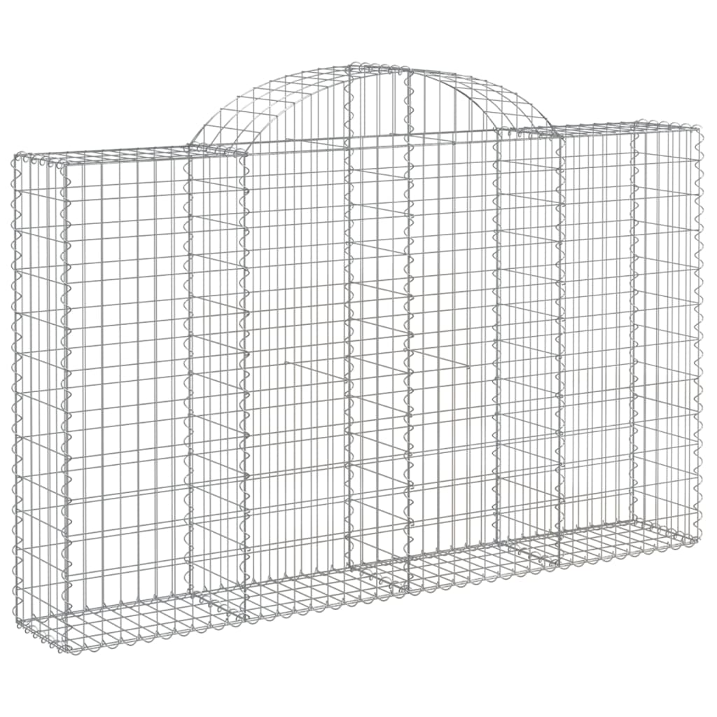 Gabionkurver buede 18 stk 200x30x120/140 cm galvanisert jern
