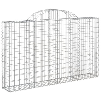 Gabionkurver buede 18 stk 200x30x120/140 cm galvanisert jern