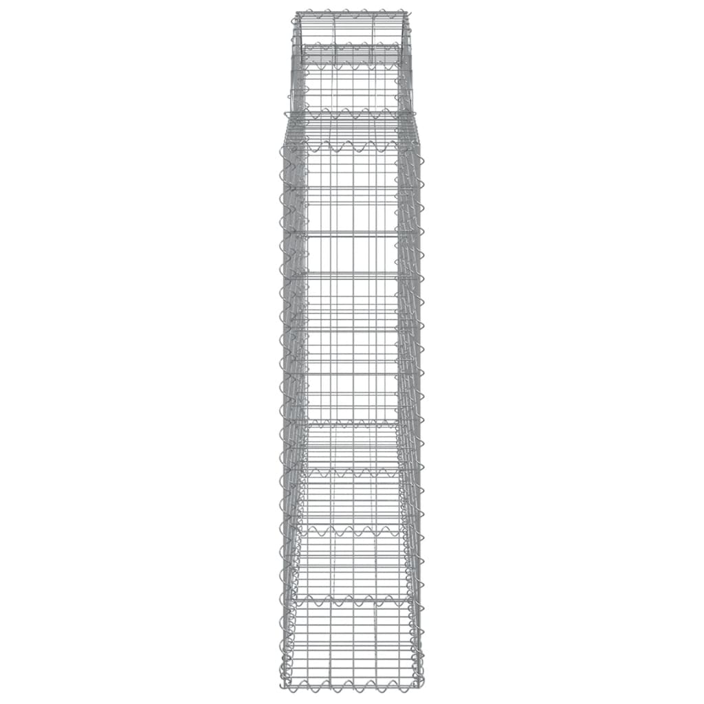 Gabionkurver buede 18 stk 200x30x120/140 cm galvanisert jern