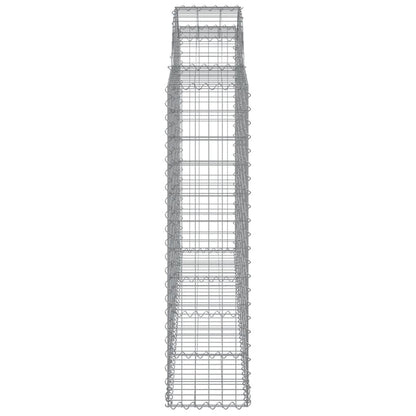 Gabionkurver buede 18 stk 200x30x120/140 cm galvanisert jern