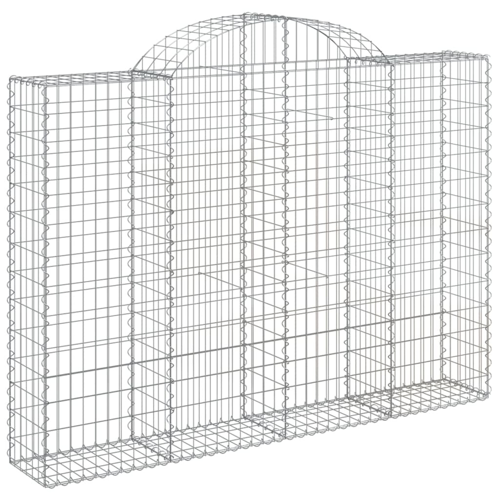 Gabionkurver buede 6 stk 200x30x140/160 cm galvanisert jern