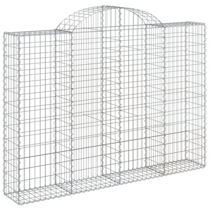 Gabionkurver buede 6 stk 200x30x140/160 cm galvanisert jern