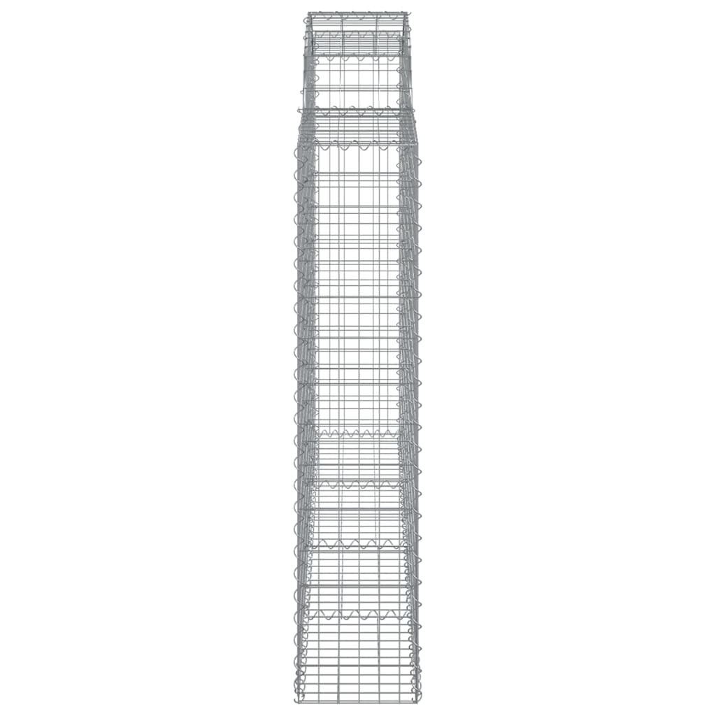 Gabionkurver buede 6 stk 200x30x140/160 cm galvanisert jern