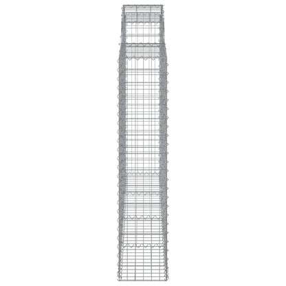 Gabionkurver buede 6 stk 200x30x140/160 cm galvanisert jern