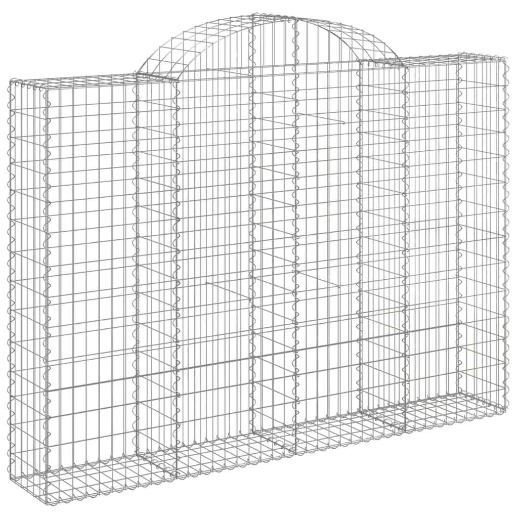 Gabionkurver buede 9 stk 200x30x140/160 cm galvanisert jern