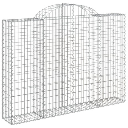 Gabionkurver buede 9 stk 200x30x140/160 cm galvanisert jern