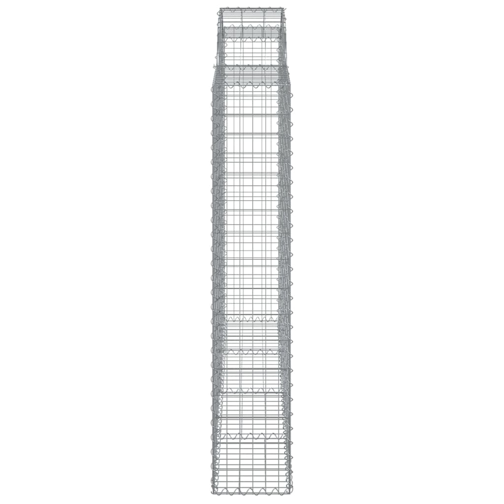 Gabionkurver buede 4 stk 200x30x160/180 cm galvanisert jern