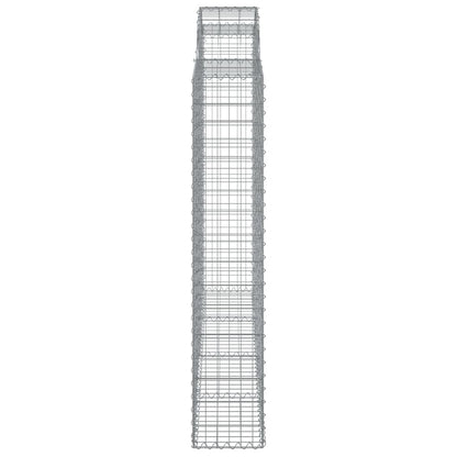 Gabionkurver buede 4 stk 200x30x160/180 cm galvanisert jern