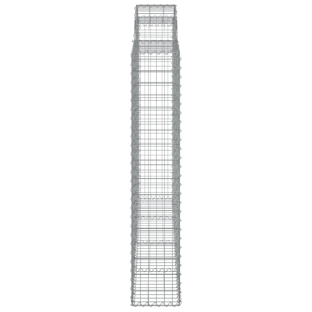 Gabionkurver buede 14 stk 200x30x160/180 cm galvanisert jern