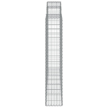 Gabionkurver buede 14 stk 200x30x160/180 cm galvanisert jern